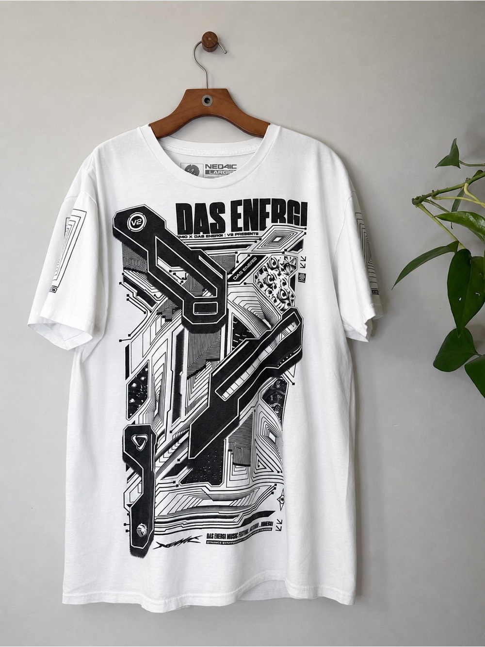 DAS ENERGI Utah EDM Festival 2021 VIP Graphic NEO4IC T-Shirt White Large